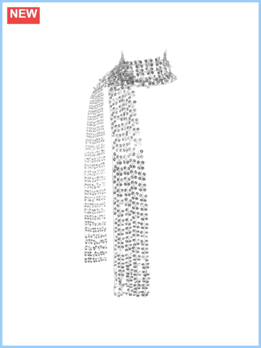 Sparkly Sequin Scarf Lightweight Glitter Neck Scarves Skinny Thin Shawl Belt
